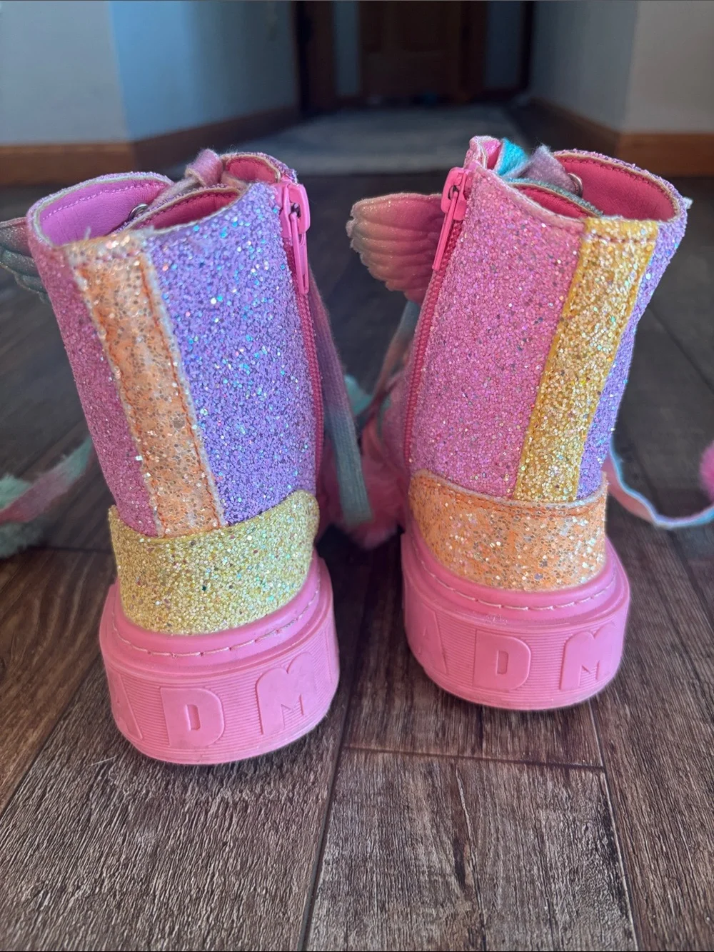 Rainbow glitter shoes